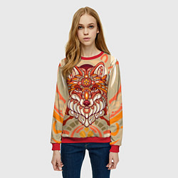 Свитшот женский Лиса Патрикеевна, цвет: 3D-красный — фото 2