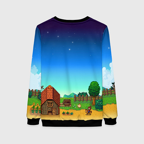 Женский свитшот Мой дом в Stardew Valley / 3D-Черный – фото 2