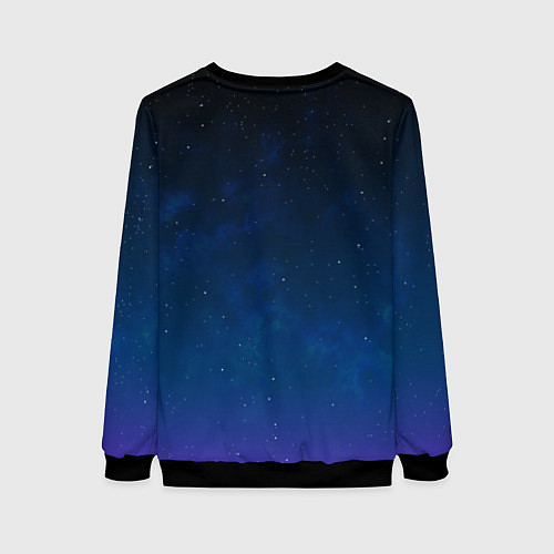 Женский свитшот Санта Клаус с двумя подарками / 3D-Черный – фото 2