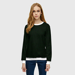 Свитшот женский Однотонный двоичный код, цвет: 3D-белый — фото 2