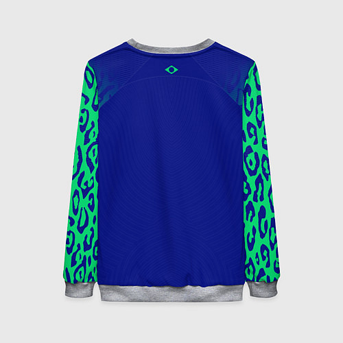 Женский свитшот Форма сборной Бразилии ЧМ 2022 гостевая / 3D-Меланж – фото 2