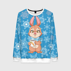 Свитшот женский Морковный кофе, цвет: 3D-белый