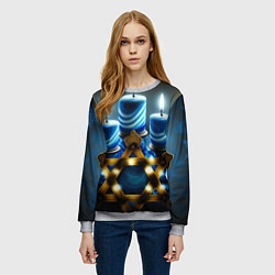 Свитшот женский Праздник огней, цвет: 3D-меланж — фото 2