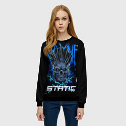 Свитшот женский X Static - Wayne Static skull, цвет: 3D-черный — фото 2