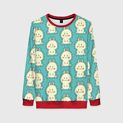 Свитшот женский Вырежи зайчат, цвет: 3D-красный