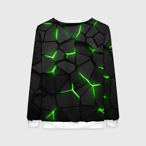 Женский свитшот Green neon steel / 3D-Белый – фото 2