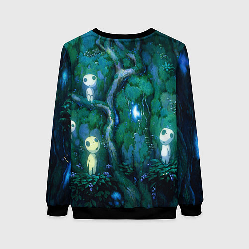 Женский свитшот Kodama tree / 3D-Черный – фото 2