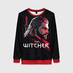 Свитшот женский Witcher art, цвет: 3D-красный