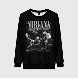 Свитшот женский Nirvana live, цвет: 3D-черный