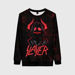 Свитшот женский Slayer - рок 80-х, цвет: 3D-черный