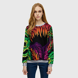 Свитшот женский Пacть скин, цвет: 3D-меланж — фото 2