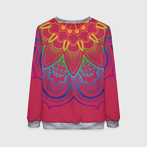 Женский свитшот Viva magenta mandala / 3D-Меланж – фото 2