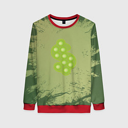 Свитшот женский Поп ит доллар хаки, цвет: 3D-красный