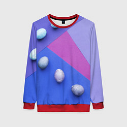 Женский свитшот Линии, фигуры, геометрия и сливы