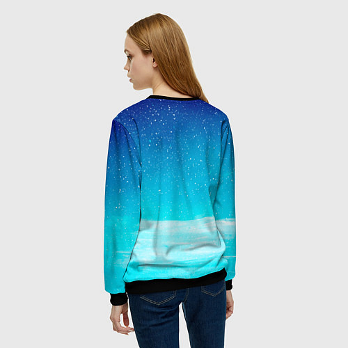 Женский свитшот Лучше поздно / 3D-Черный – фото 4