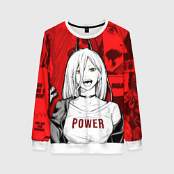 Свитшот женский Chainsaw Man: Power, цвет: 3D-белый