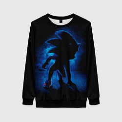 Свитшот женский Sonic - dark theme, цвет: 3D-черный