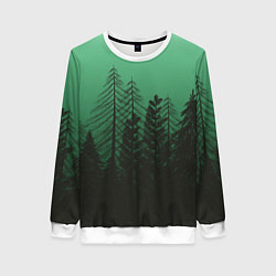 Женский свитшот Зелёный туманный лес