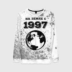 Женский свитшот На Земле с 1997: краска на светлом