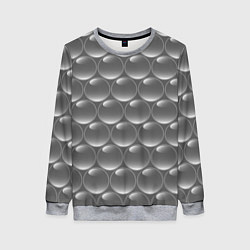 Женский свитшот Абстрактное множество серых металлических шаров