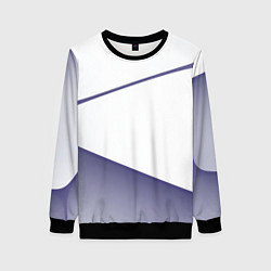 Женский свитшот Абстрактный белый и фиолетовый паттерн