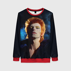 Свитшот женский David Bowie - Jean Genie, цвет: 3D-красный