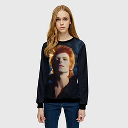 Свитшот женский David Bowie - Jean Genie, цвет: 3D-черный — фото 2