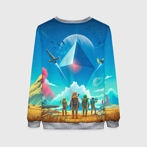 Женский свитшот No Mans Sky / 3D-Меланж – фото 2