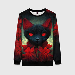 Свитшот женский Dark cat, цвет: 3D-черный