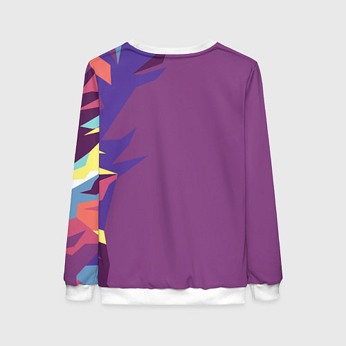 Женский свитшот Голова лиса в стиле поп-арт / 3D-Белый – фото 2