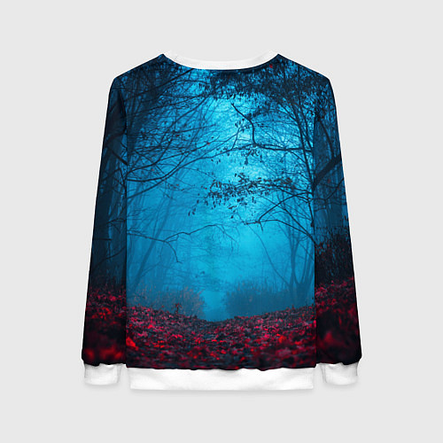 Женский свитшот Wednesday таинственный лес / 3D-Белый – фото 2