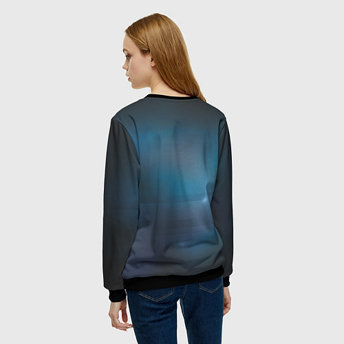 Женский свитшот Странник Скарамучча перерождение в анемо / 3D-Черный – фото 4