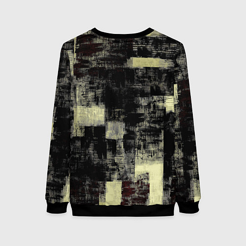 Женский свитшот Жёлтый абстракт / 3D-Черный – фото 2