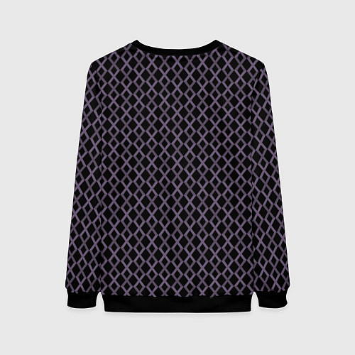 Женский свитшот Фиолетовый паттерн / 3D-Черный – фото 2