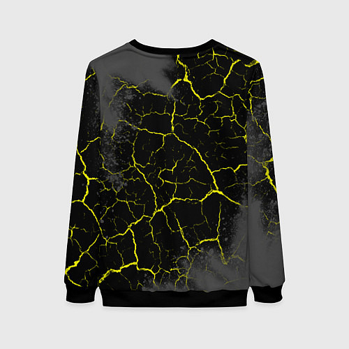 Женский свитшот Оксана и желтый символ СССР со звездой / 3D-Черный – фото 2