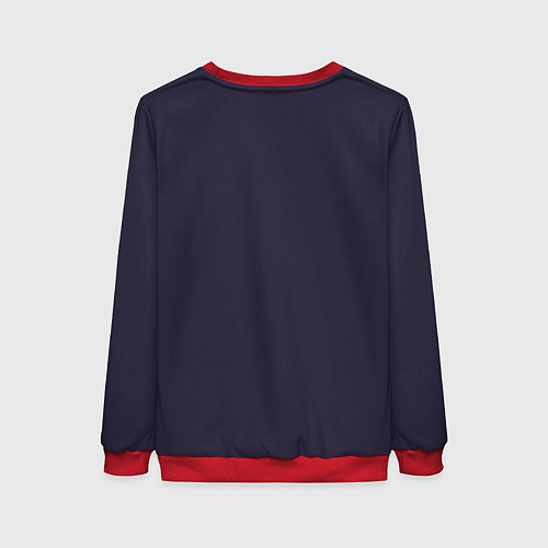 Женский свитшот Голова лысого ученого киберпанка / 3D-Красный – фото 2