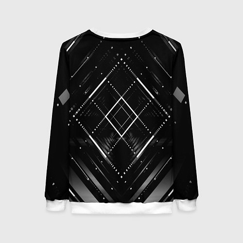 Женский свитшот Hexagon Black / 3D-Белый – фото 2