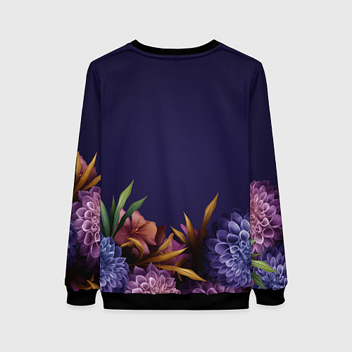 Женский свитшот Самая лучшая бабушка в цветах / 3D-Черный – фото 2