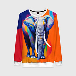Женский свитшот Слон красочный