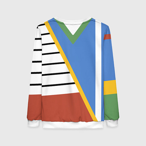 Женский свитшот Винтаж - 70-е - спортивный стиль / 3D-Белый – фото 2