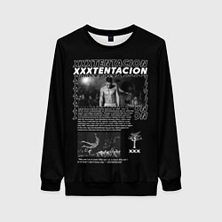 Свитшот женский XXXtentacion bio, цвет: 3D-черный