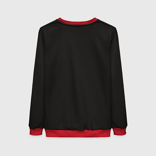 Женский свитшот Самурай - брызги красок / 3D-Красный – фото 2