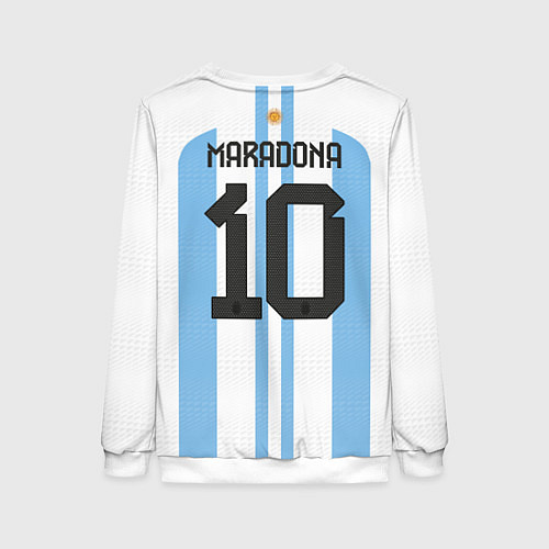 Женский свитшот Марадона форма сборной Аргентины / 3D-Белый – фото 2