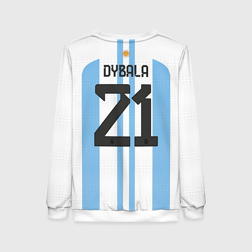 Женский свитшот Дибала форма сборной Аргентины домашняя / 3D-Белый – фото 2