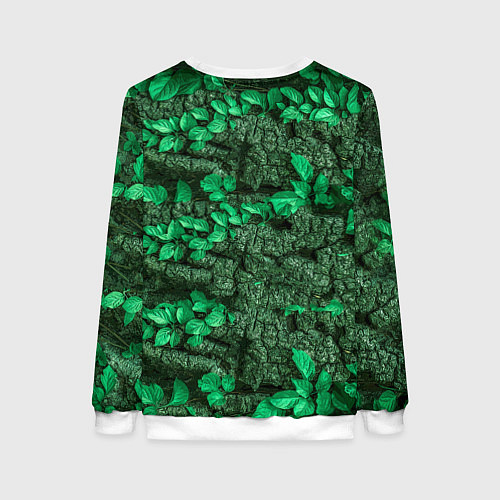 Женский свитшот Нахида на фоне листвы / 3D-Белый – фото 2