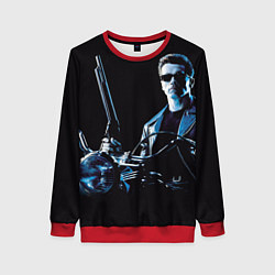 Свитшот женский Терминатор art, цвет: 3D-красный