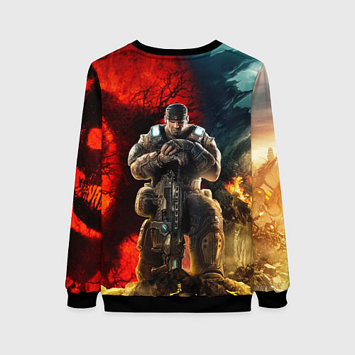 Женский свитшот Gears of War Маркус Феникс / 3D-Черный – фото 2
