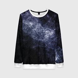 Свитшот женский Замерзающая галактика, цвет: 3D-белый