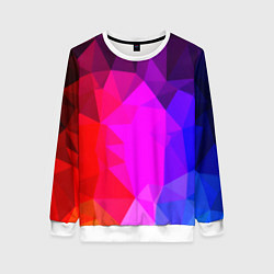Свитшот женский Битва градиентов неон, цвет: 3D-белый