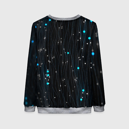 Женский свитшот Волнистые космические блики / 3D-Меланж – фото 2